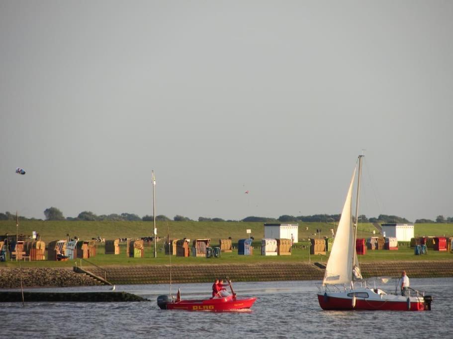 Nordsee Und Natur. Gemuetliche Fewo Mit Deichblick Dorumer Neufeld Eksteriør bilde